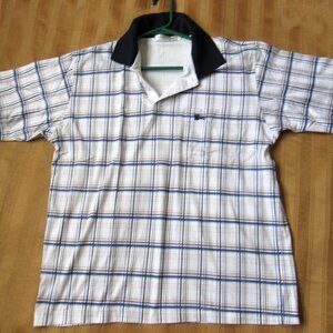 Burberry Men Top  size 48(EU) , White/navy. Cotton, short sleeves